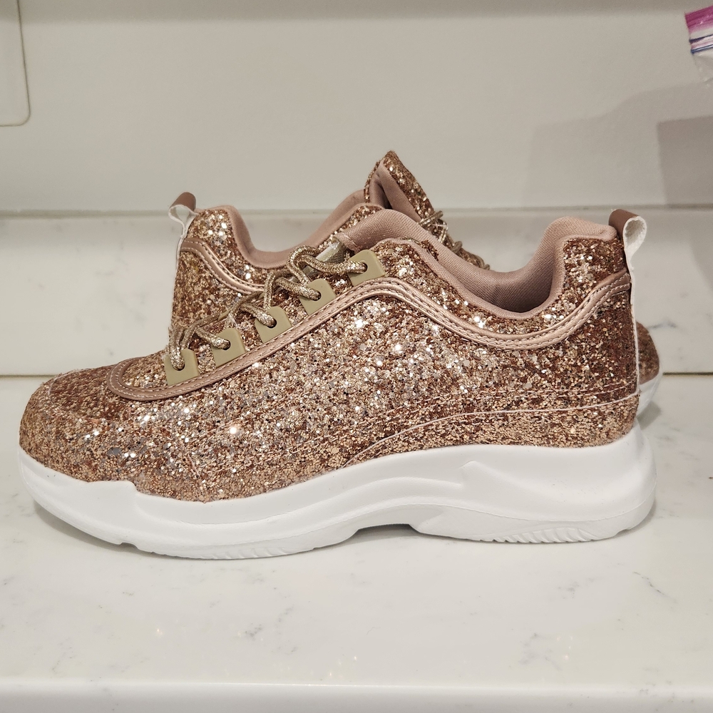 Sparkling Gold Sneakers